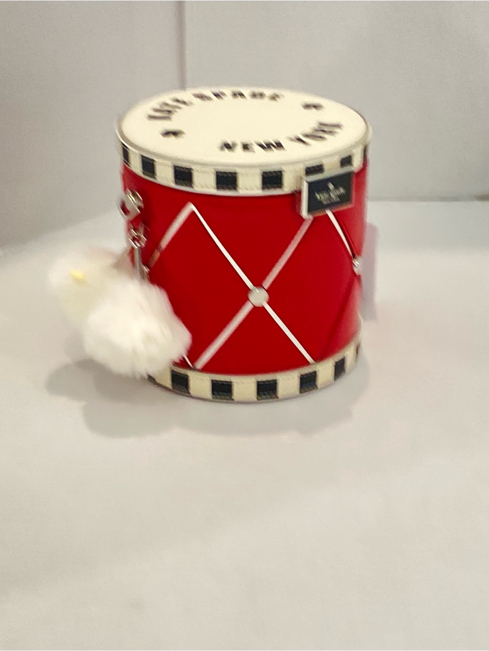 kate spade Red and White Drum Crossbody Bag